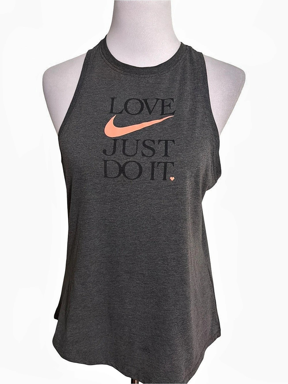 Nike Love Just Do It Graphic Tank Top Gray